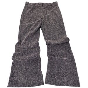 Express Vintage y2k Grey Salt and Pepper Flare Leg Trousers Pants Size 9/10 v3